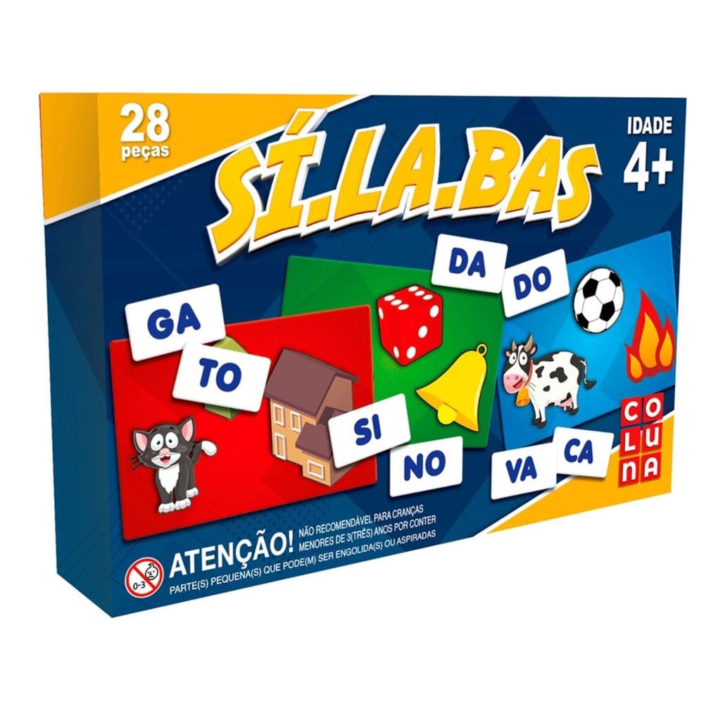 Jogo Pedagógico Silabas 28 Pecas
