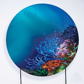 Painel de Festa Redondo de 1,80m Fundo do Mar - Fera Print