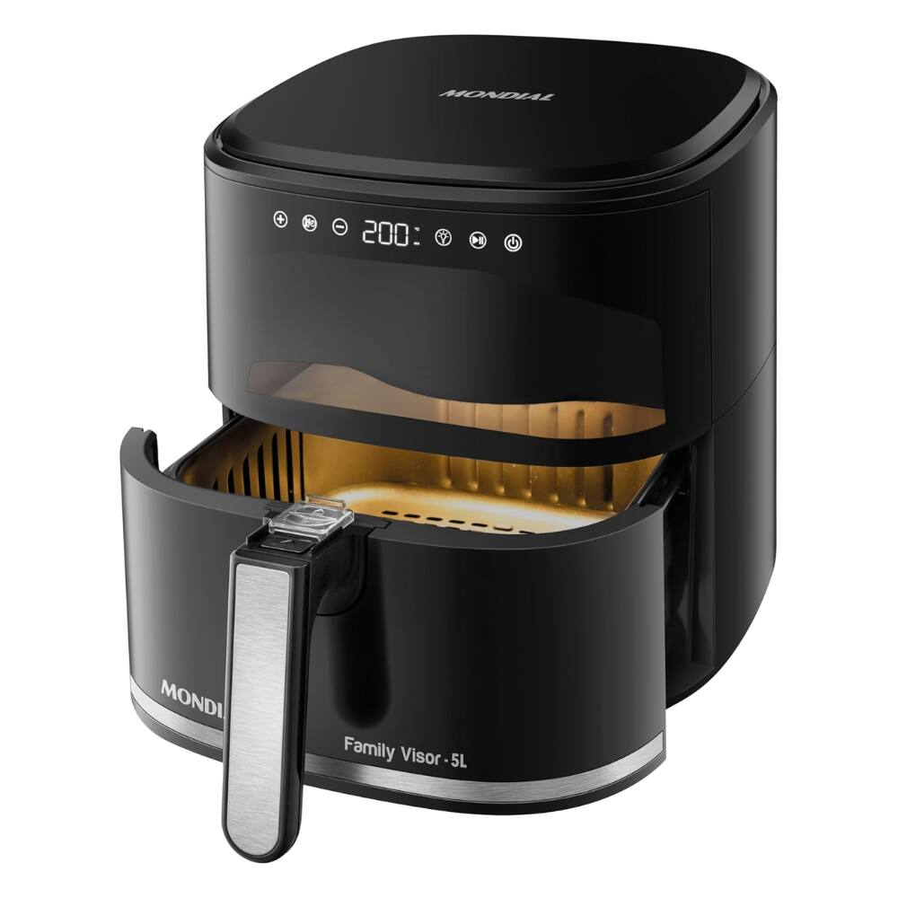 Fritadeira Air Fryer Digital 5L Mondial Preto 2000W 127v