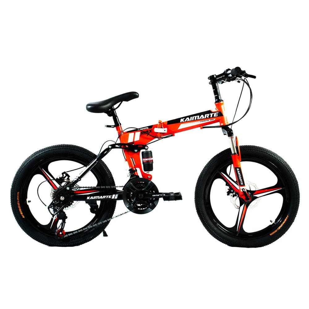 Bicicleta Aro 20 CityFold Bike 21 Vel Marchas Freio a Disco Cor Vermelho - WCT FITNESS