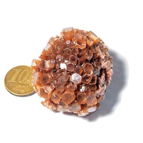 01 Pedra Aragonita Sputnik Natural Média 65g 4 a 5cm Tipo B