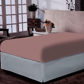Lençol Portallar Queen Com Elástico Malha 100% Algodão Premiun Classic Rose Brid