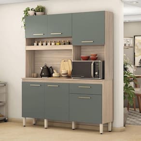 Kit Cozinha Compacta Ambiente álamo Avena Touch Menta - Demóbile