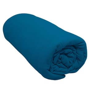 Lençol Portallar Queen Com Elástico Malha 100% Algodão Premiun Classic Azul