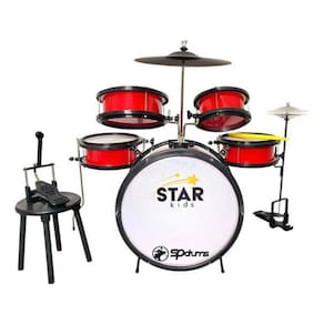Bateria Infantil Profissional Chimbal Star Kids - Vermelho