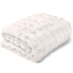 Manta Buettner Queen Microfibra 100% Poliéster Flannel Aspen 2,40mx2,60m Branco