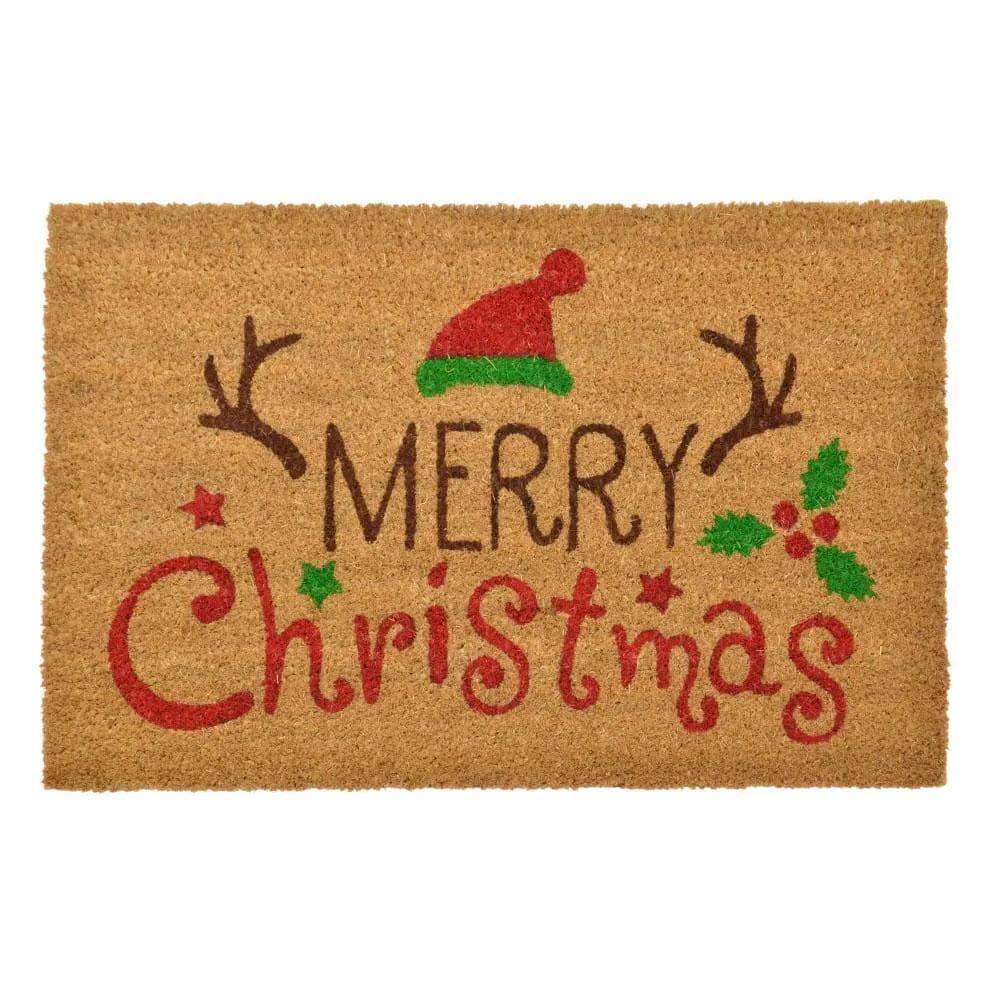 Tapete Capacho Feliz Natal 60X40Cm Merry Christmas Mabruk