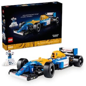 Conjunto de construção LEGO Icons Williams Racing FW14B e Nigel Mansell F1