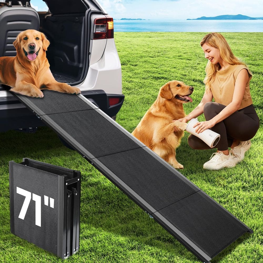 Rampa para cães PALATALA para carro extra longa 180x43cm Até 113kg