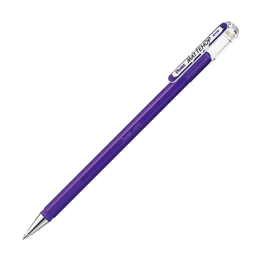Caneta 1.0Mm Mattehop Roller Violeta K110 Pentel