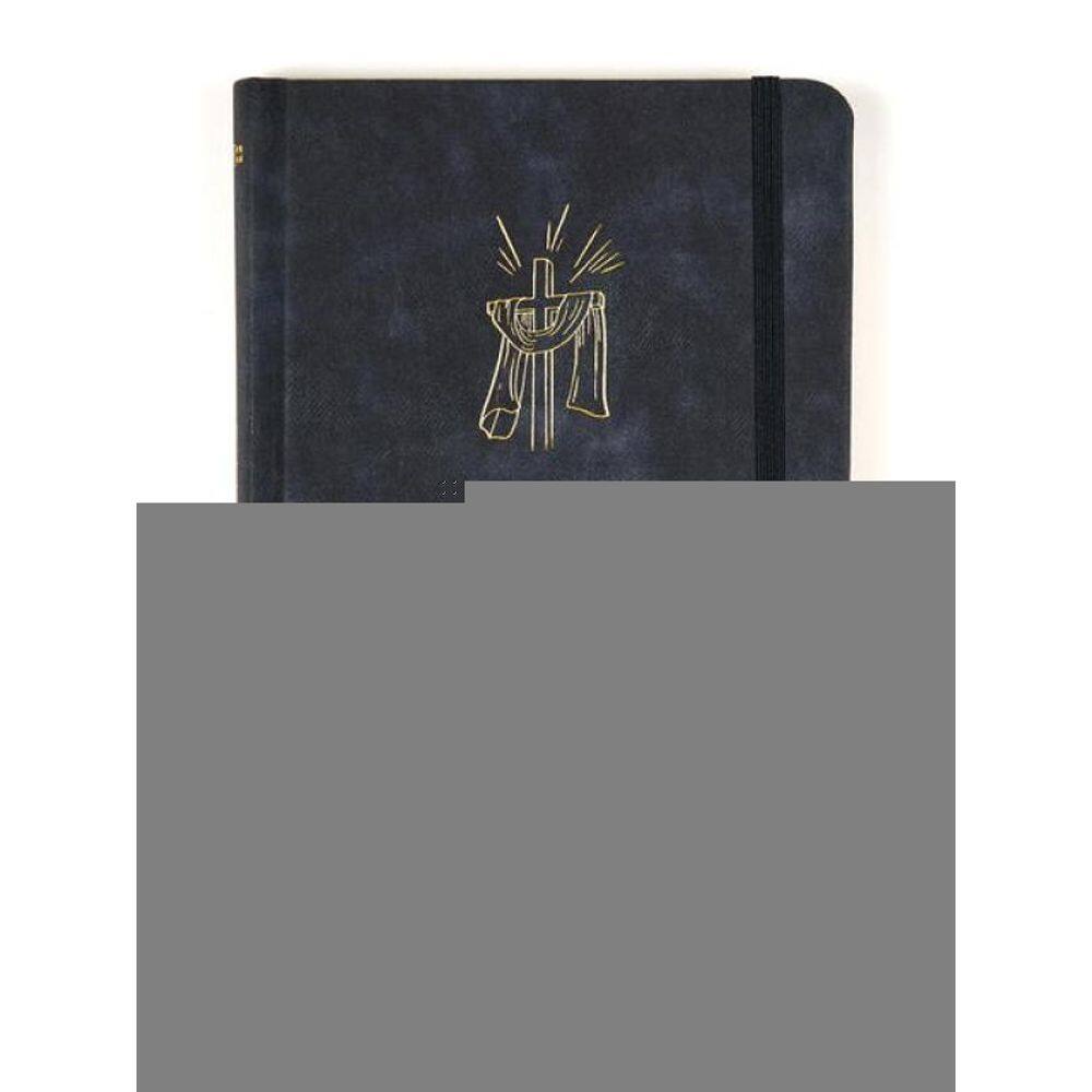 Bíblia Sagrada Slim Nvi, Luxo, Tecido Azul Marinho Sobre Capa Dura, Com Elástico