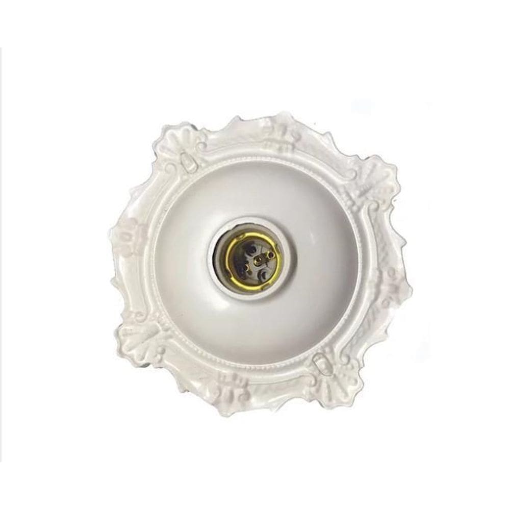 Plafon Decorativo Colonial Soquete 21X21Cm Trioplast Tptf