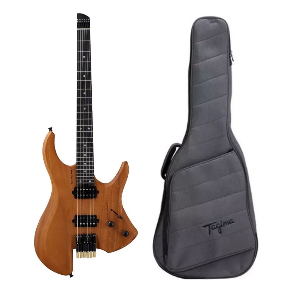 Guitarra Elétrica Tagima H6s1 Headless Mogno Com Humbuckers Escala Escura