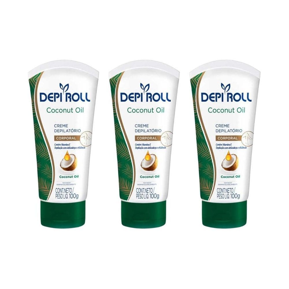 Depilatorio Depiroll Creme Corporal 100G Oleo De Coco - 3Un