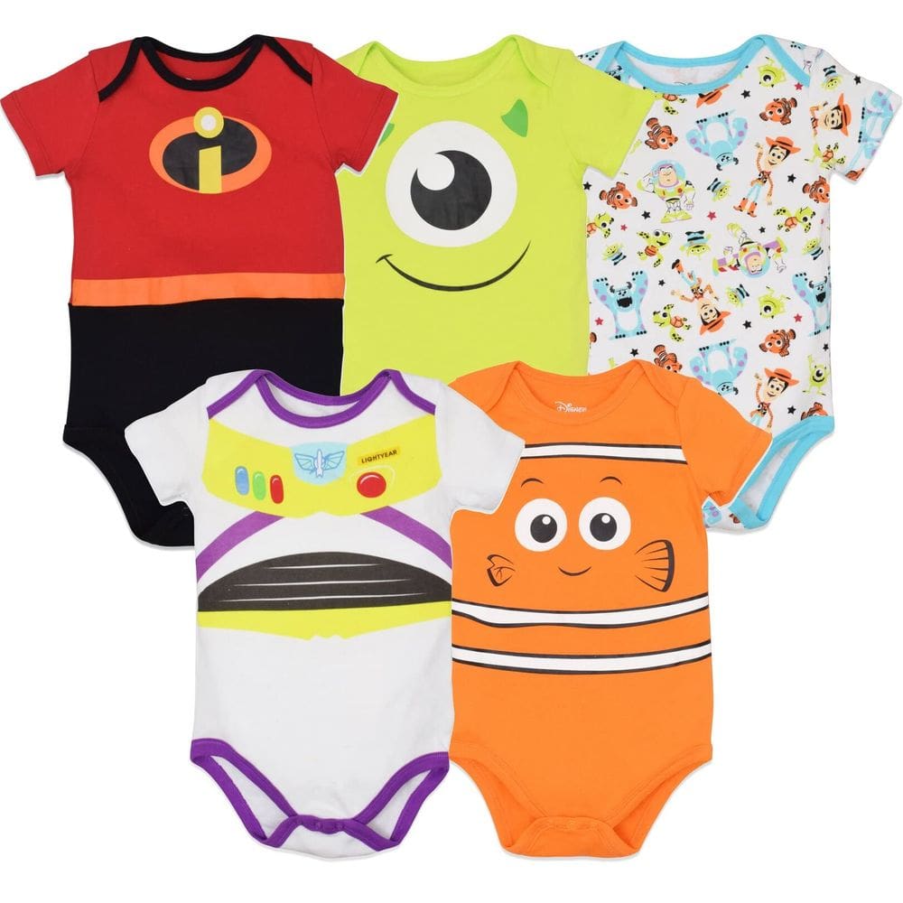 Macacões Disney Pixar para bebês recém-nascidos para meninos, pacote com 5, 0 a 3 meses