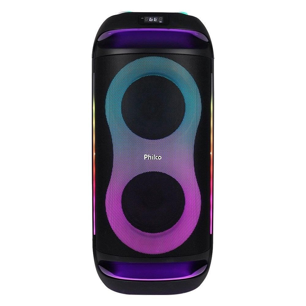 Caixa de Som Amplificada Philco PCX6702 | Bluetooth/Aux/USB, Bateria de Até 12 horas, 800W, Preto
