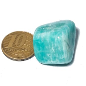 01 Unid Amazonita Rolado Verde Pedra Polido M 23mm Classe A