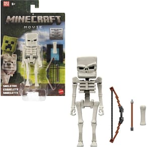 Conjunto de bonecos de ação Mattel Minecraft Skeleton de 10 cm com acessórios