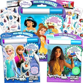 Conjunto de tinta mágica para colorir Disney Princess Frozen Raya com adesivos
