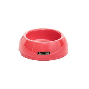 Comedouro E Bebedouro Simples 600Ml Cachorro E Gato Vermelho