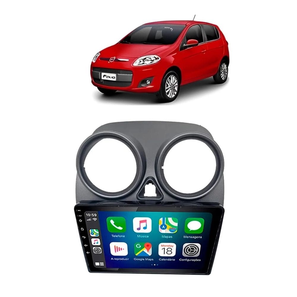 Kit Multimídia Palio 2012 / 2016 Essence Sporting Graf 9 Pol Android Carplay Gps 2/32GB - 915BR ROADSTAR
