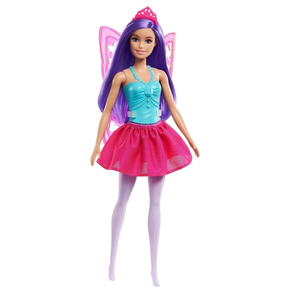 Boneca Barbie Fairy Ballerina com cabelo roxo de 12 polegadas com acessórios