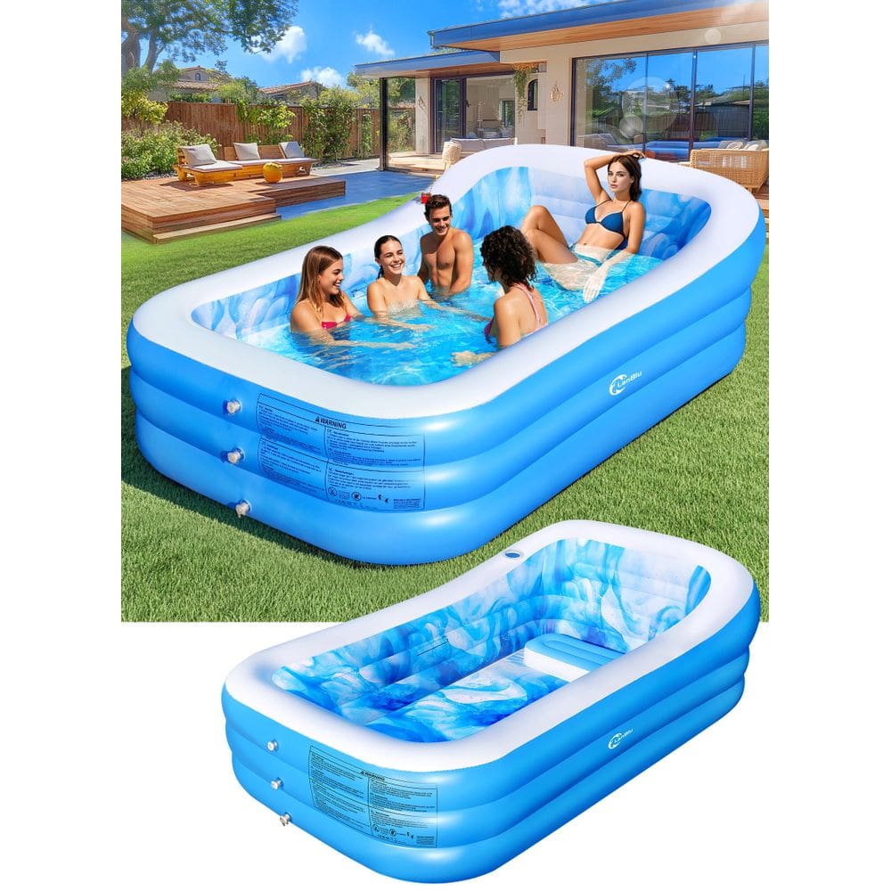 Piscina inflável LanBlu com encosto grande e assento 105x65x25cm