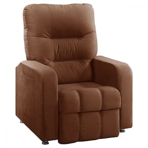 Poltrona Reclinavel Do Papai Maldivas Tecido Suede Terracota