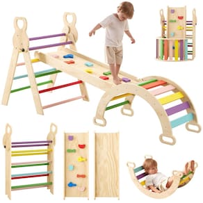Conjunto de escalada LVHERO 7 em 1 Pikler Triangle para crianças