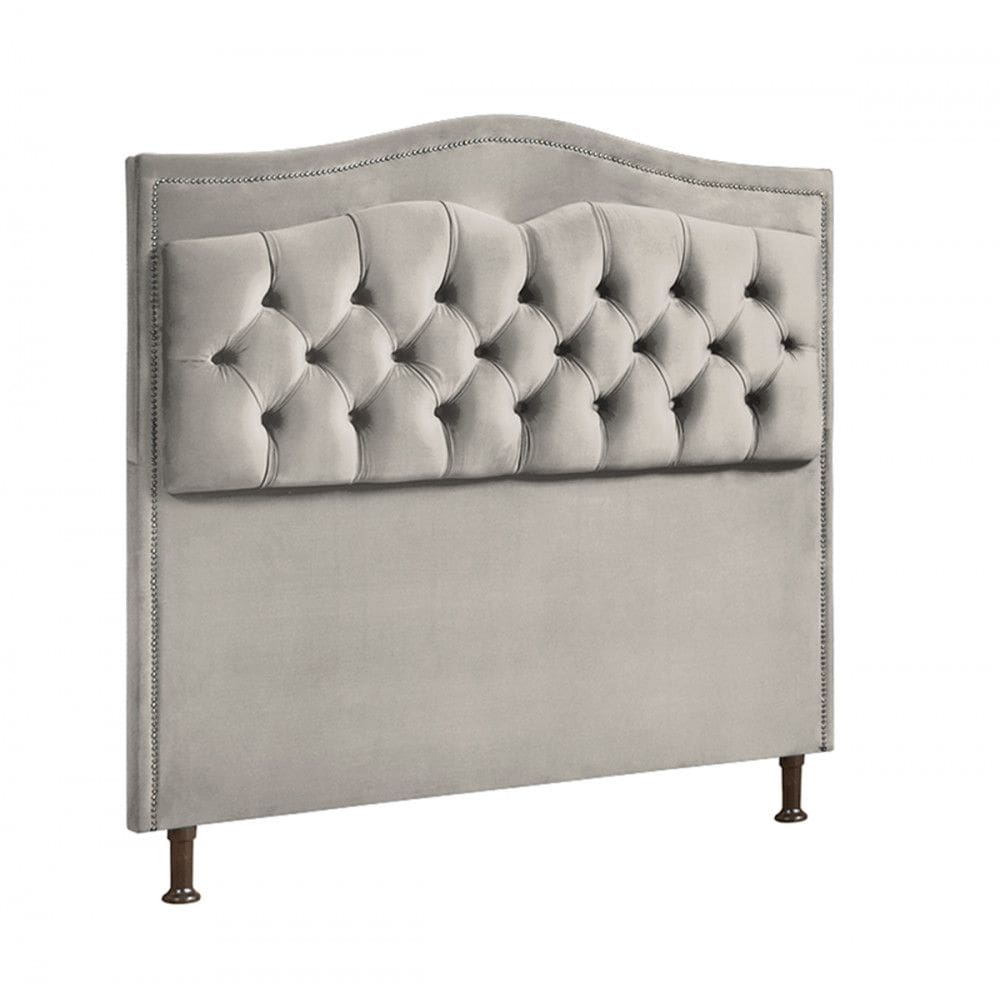 Cabeceira Para Cama Solteiro 90cm Holanda Veludo Marfim