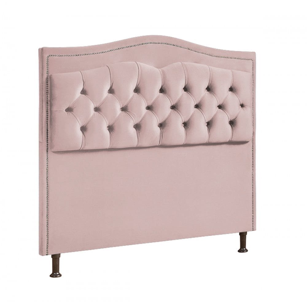 Cabeceira Para Cama Solteiro 90cm Holanda Veludo Rosê