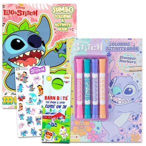 Conjunto de livros para colorir Disney Lilo and Stitch para crianças com adesivos