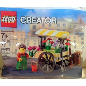 Conjunto de carrinho de flores LEGO Creator 40140 com minifigura Flower Man