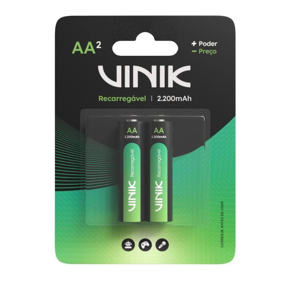 Pilha Recarregável Aa C/2 - 2200mah - Vp2ab2r