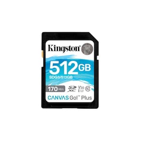 Cartão SDXC Kingston Canvas Go Plus 512 GB UHS-I C10 U3 V30