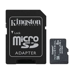Cartão de memória Kingston Industrial 8GB microSDHC C10 A1 pSLC