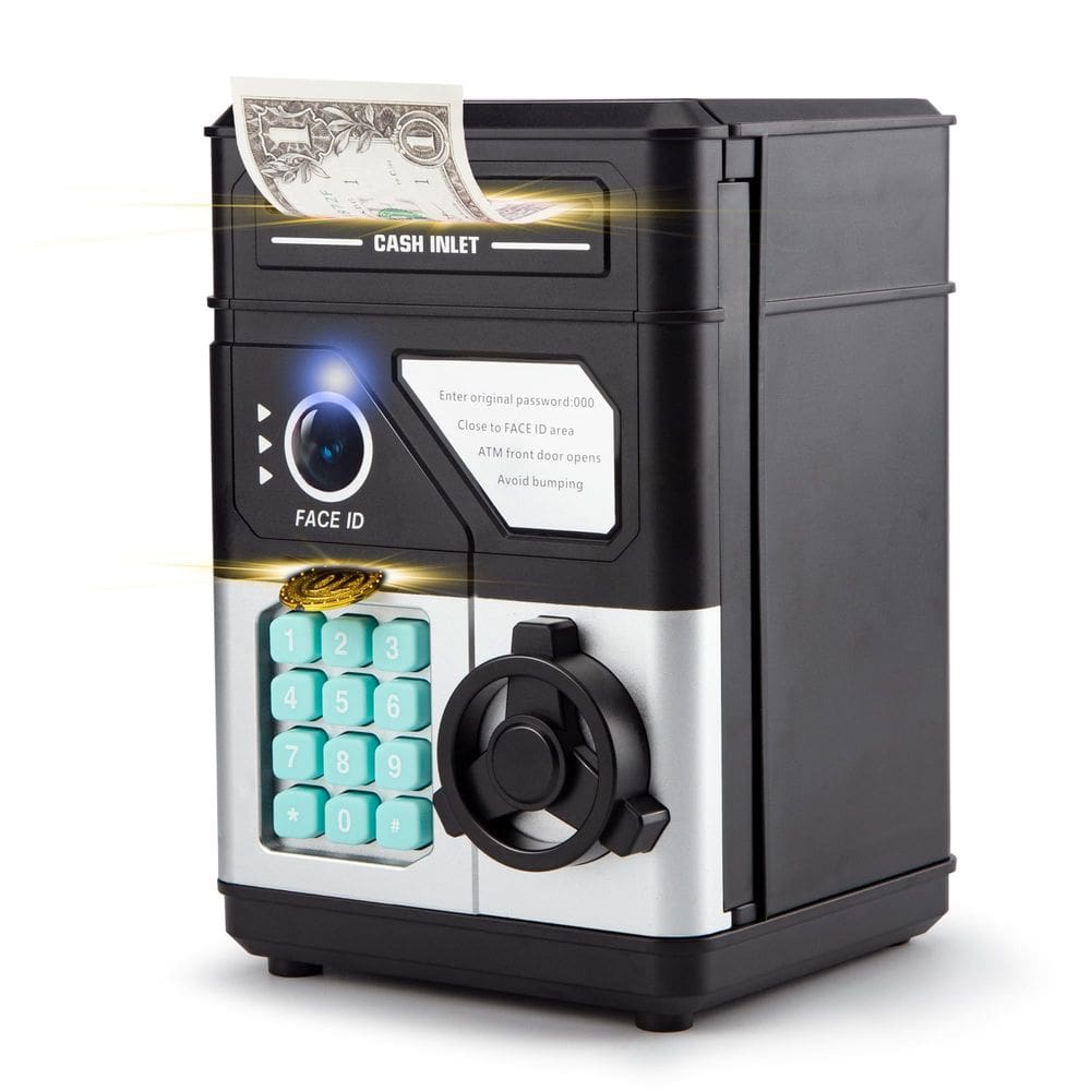 Brinquedo eletrônico Piggy Bank GONINO Mini ATM para economizar dinheiro