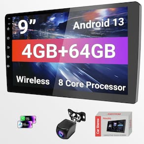 [Estéreo automotivo] Tela sensível ao toque HD Haudio Android 13 de 9 polegadas 720P