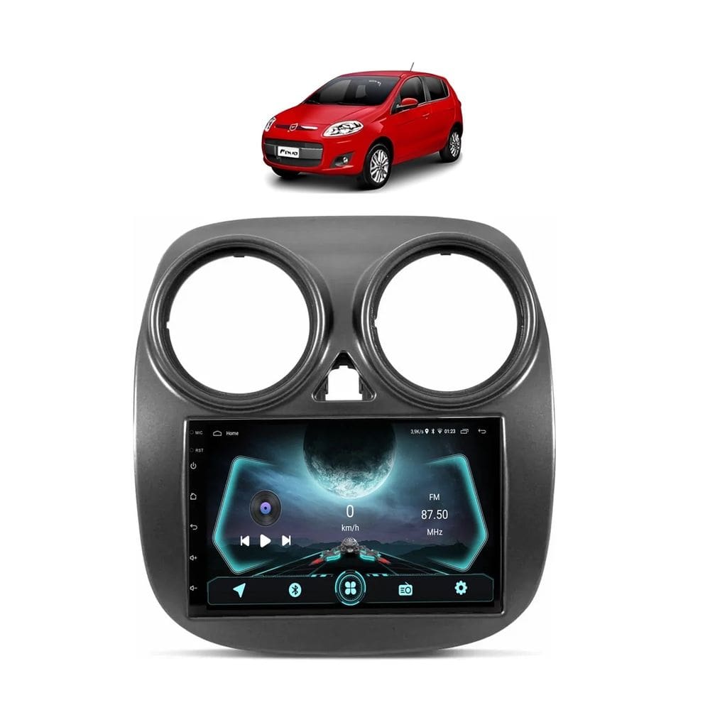 Kit Multimídia Palio 2012 / 2016 Essence Sporting Graf Android 7 Pol 2/32gb Carplay Gps - 701K FirstOption