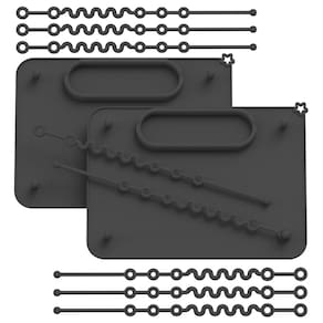 Tapete de silicone para bebês, pacote com 2 unidades Seposeve com base de sucção e alças