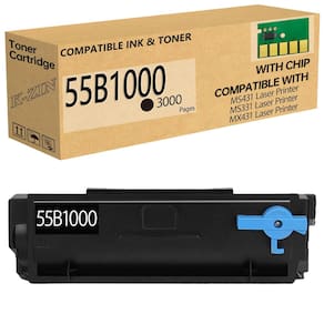 Cartucho de toner K-ZIN 55B1000 preto compatível com Lexmark