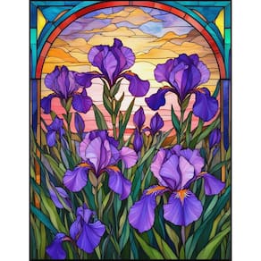 Quebra-cabeça Springbok Stained Glass Iris 500 peças para adultos