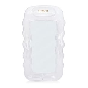 Espreguiçadeira de piscina FUNBOY de malha inflável transparente com travesseiro de 70 pol