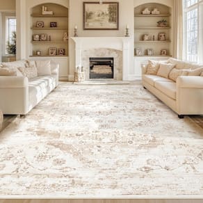 Tapete Area pmtsns Vintage Boho lavável 240x300cm bege