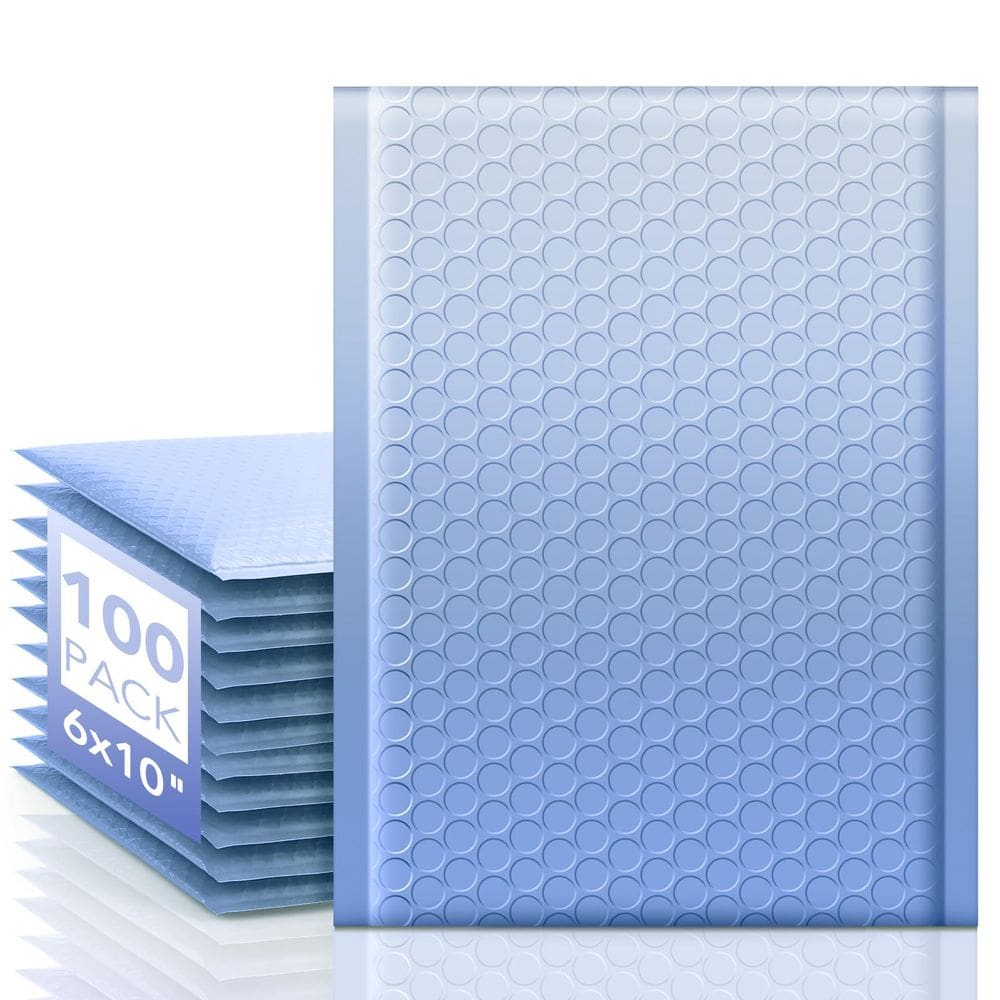 Bubble Mailers Fuxury Gradient Blue 15x25cm, pacote com 100