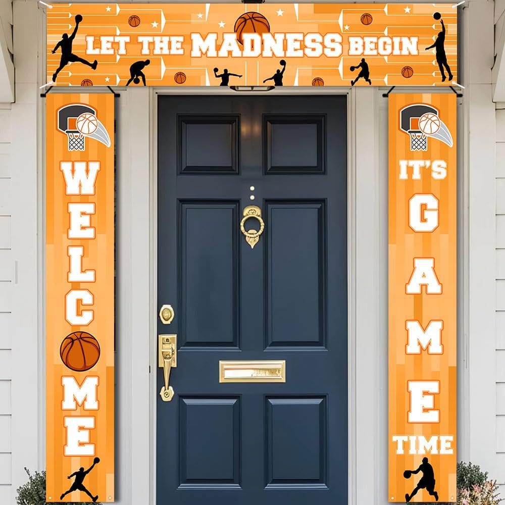 Decorações de basquete AIBIIN Let The Madness Begin 3 unidades