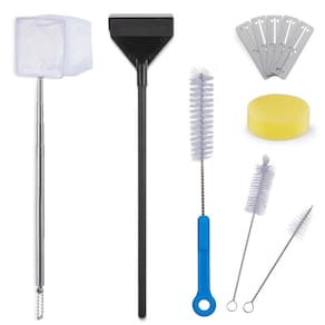 Kit de limpeza de tanques de peixes URUQ Algae Scraper Aquariums 7 em 1