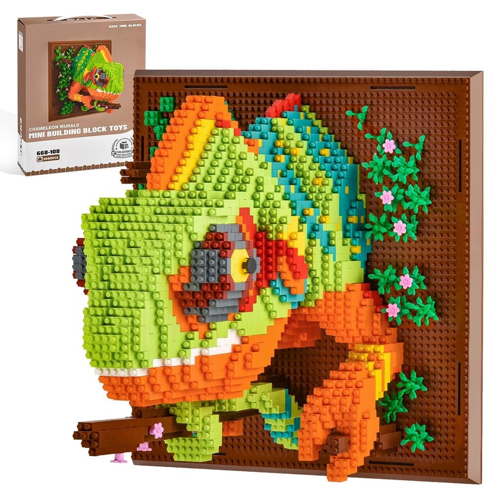 Blocos de construção Wall Art Chameleon BNG 2688 unidades para adultos