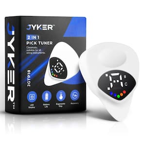 Afinador de guitarra 2 em 1 Pick Jyker USA JGTP18 Tela LED digital