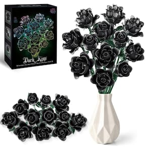 Kit de buquê de blocos de construção Tobocoy Black Rose 585 unidades